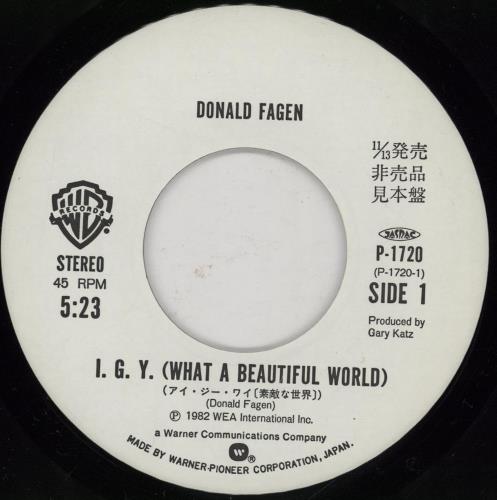 Donald Fagen I.G.Y. (What A Wonderful World) Japanese Promo